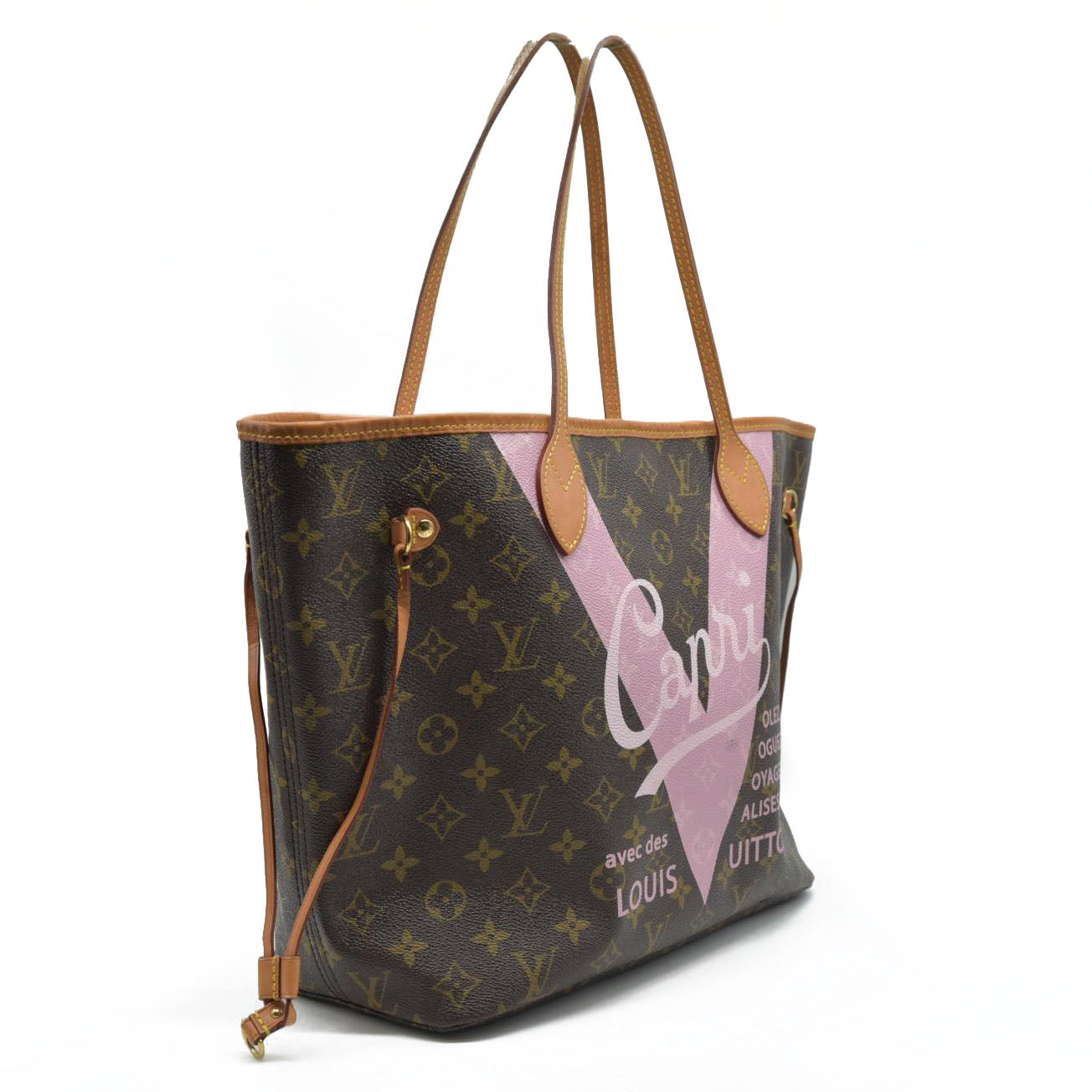 Louis Vuitton  Monogram Maui V Neverfull MM Rose Ballerine SR1195