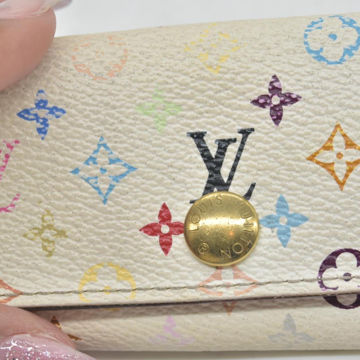 $330 2014 LOUIS VUITTON Monogram Multicolor Multicles 4 Ring Key Case CT3154
