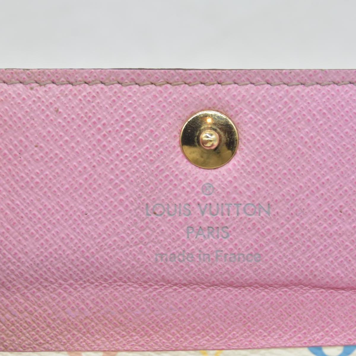 $330 2014 LOUIS VUITTON Monogram Multicolor Multicles 4 Ring Key Case CT3154
