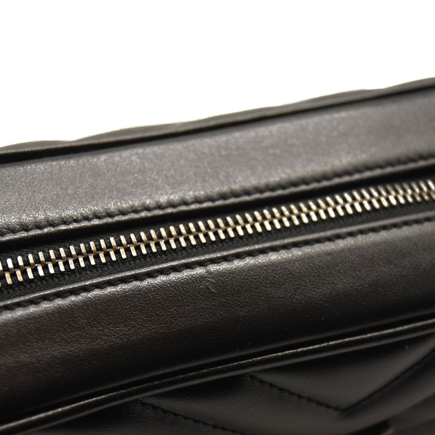 NEW SAINT LAURENT Calfskin Matelasse Monogram Lou Camera Bag Black