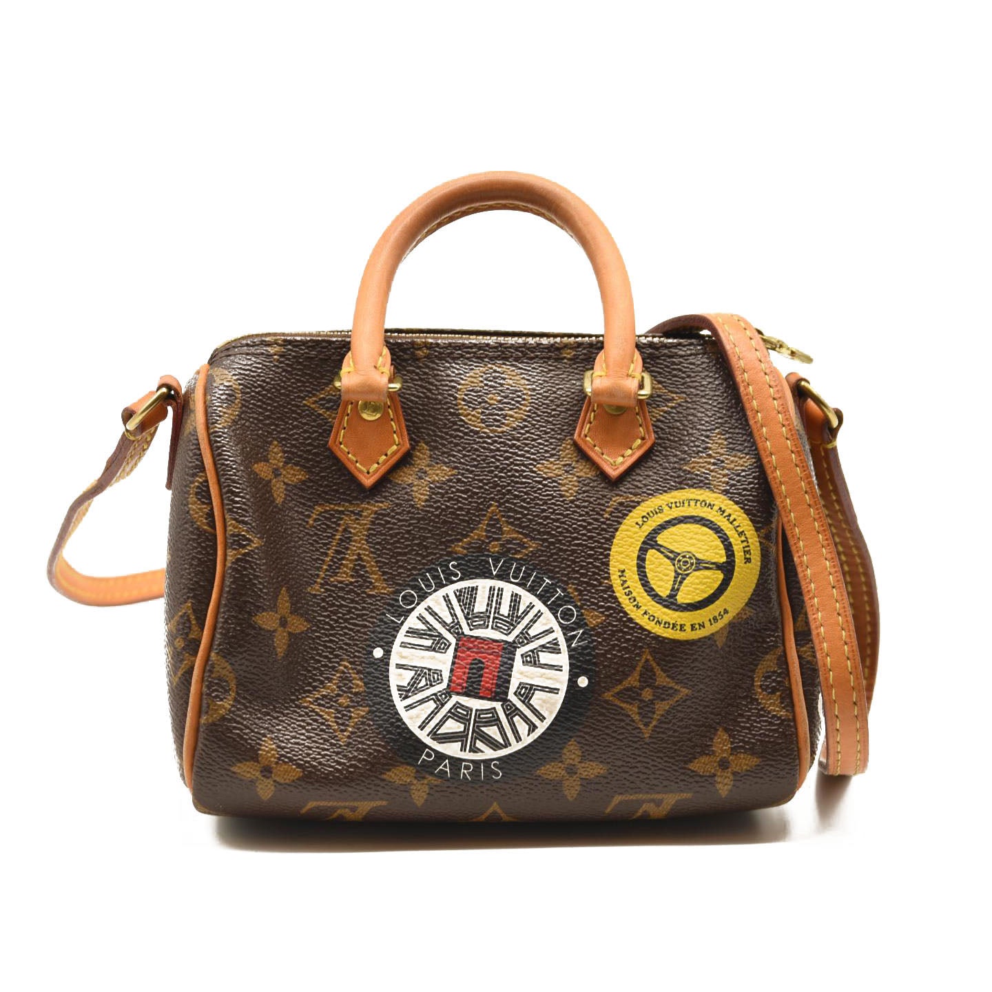 LOUIS VUITTON Monogram World Tour Nano Speedy