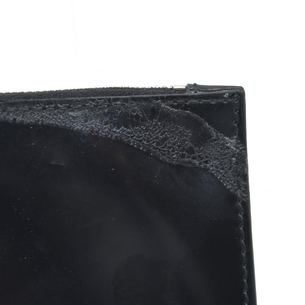 $600 Prada Enameled Metal Zipper Pouch CONSIGNMENT