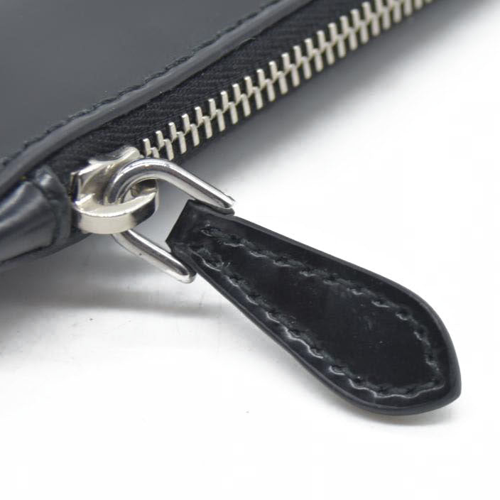 $600 Prada Enameled Metal Zipper Pouch CONSIGNMENT