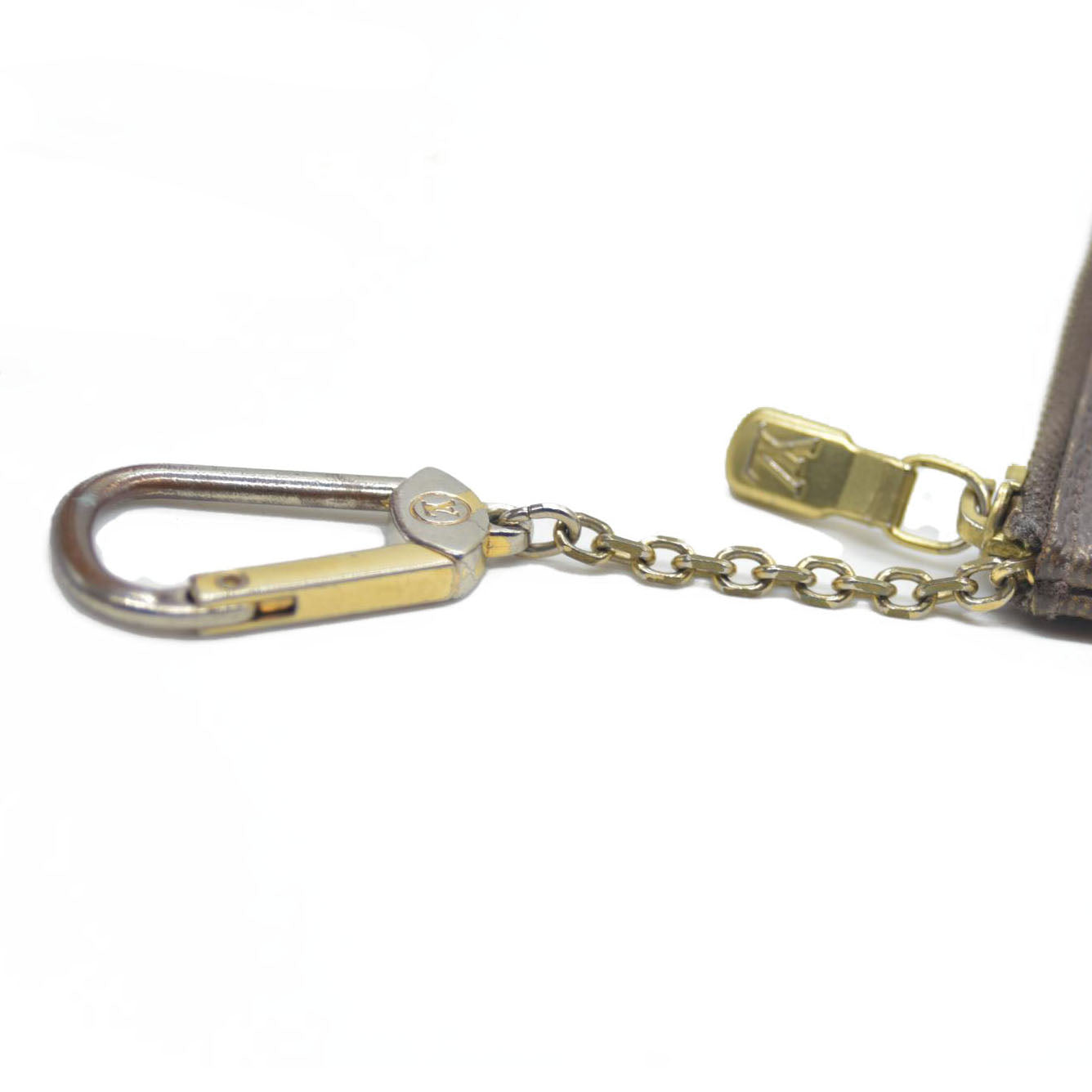 Louis Vuitton Monogram Pochette Cles Wallet Coin Purse Brown CA3101