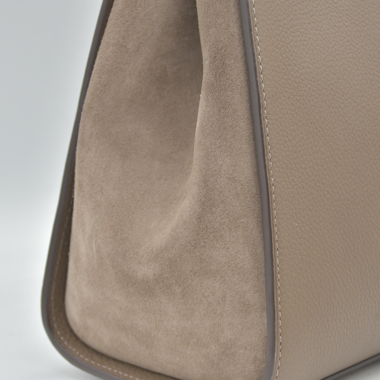 $850 Tory Burch Elanor Pebbled Satchel Wild Mushroom