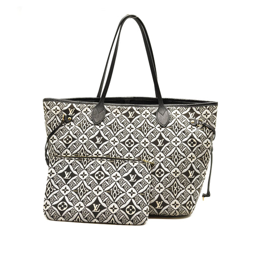 LOUIS VUITTON Jacquard Since 1854 Neverfull MM Grey