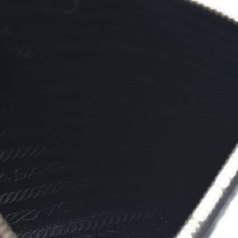 $600 Prada Enameled Metal Zipper Pouch CONSIGNMENT
