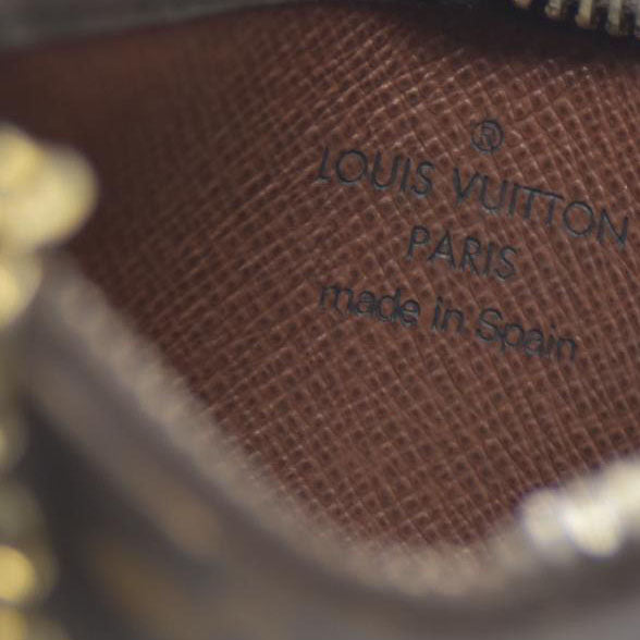 Louis Vuitton Monogram Pochette Cles Wallet Coin Purse Brown CA3101