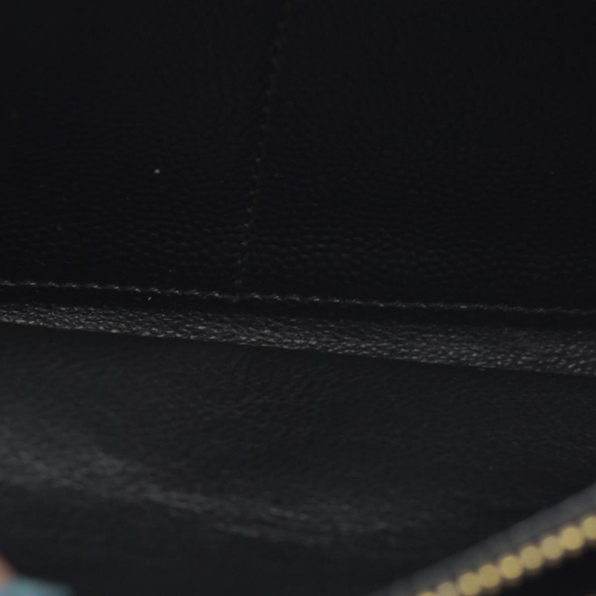 $750 Saint Laurent Grain De Poudre Matelasse Chevron Monogram Flap Wallet Black