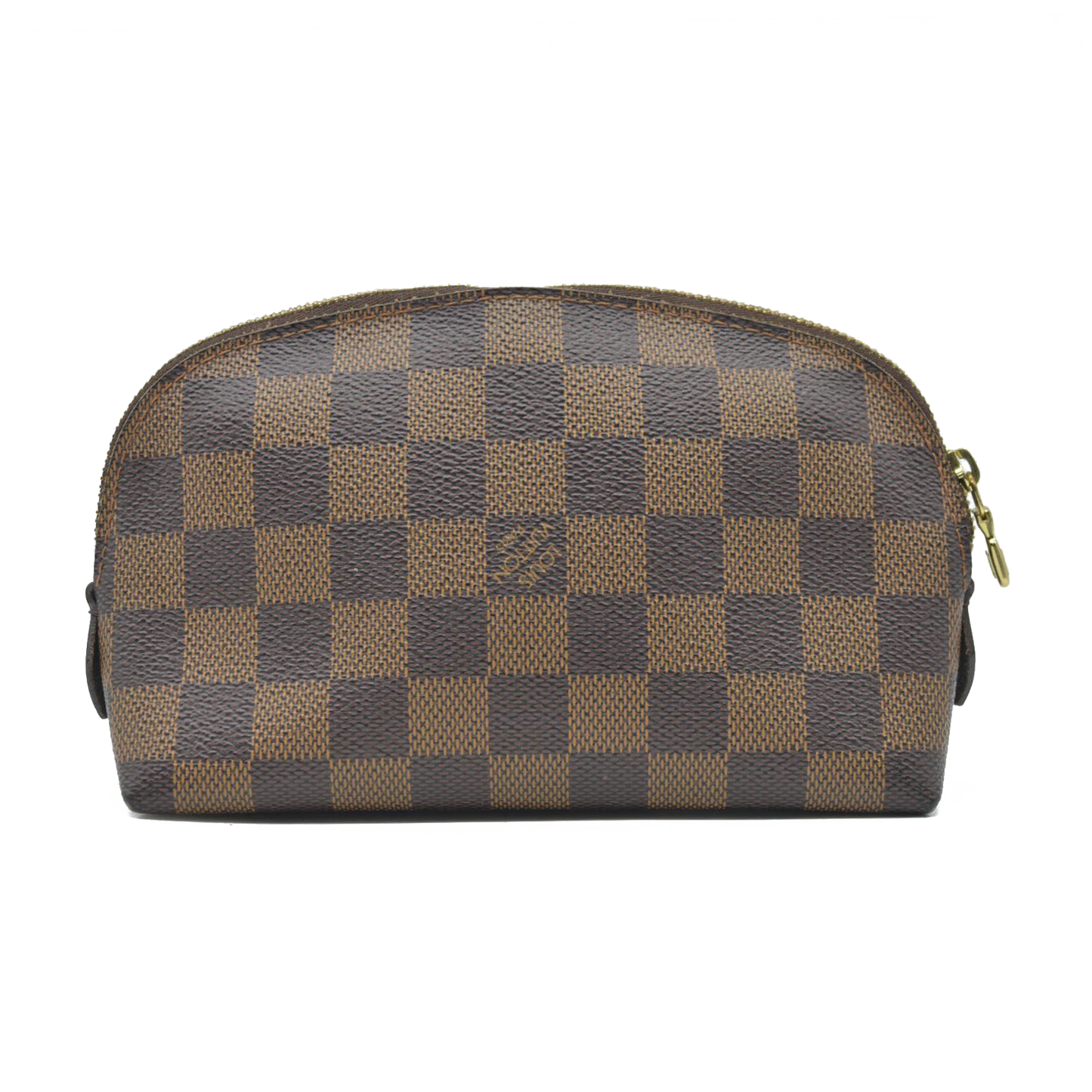 $600 Louis Vuitton Damier Ebene Pochette Demi Ronde Cosmetics Pouch CA0096 2006