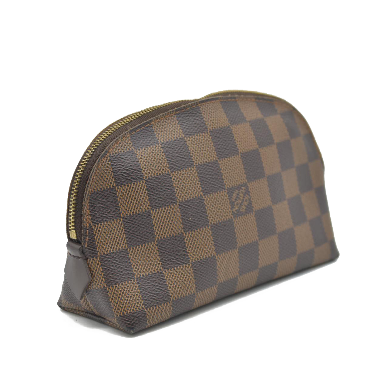 $600 Louis Vuitton Damier Ebene Pochette Demi Ronde Cosmetics Pouch CA0096 2006