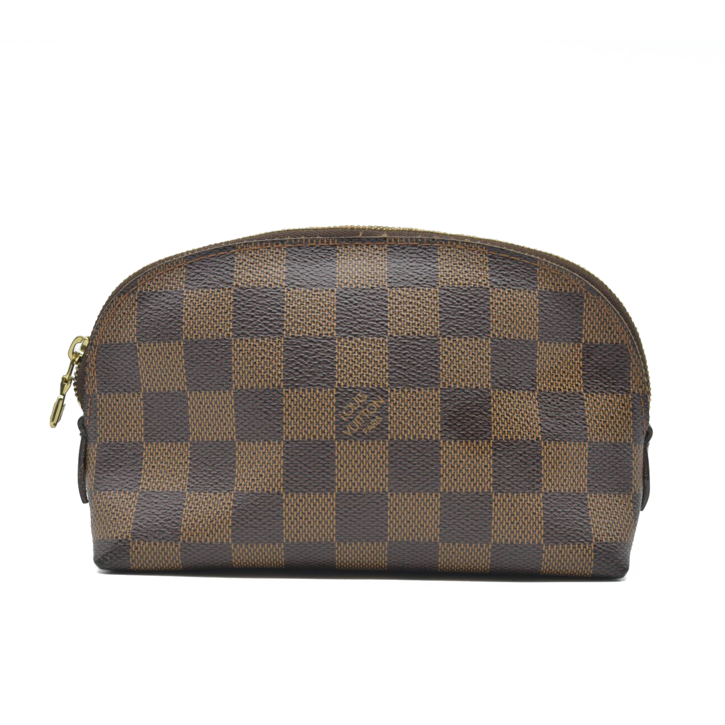 $600 Louis Vuitton Damier Ebene Pochette Demi Ronde Cosmetics Pouch CA0096 2006