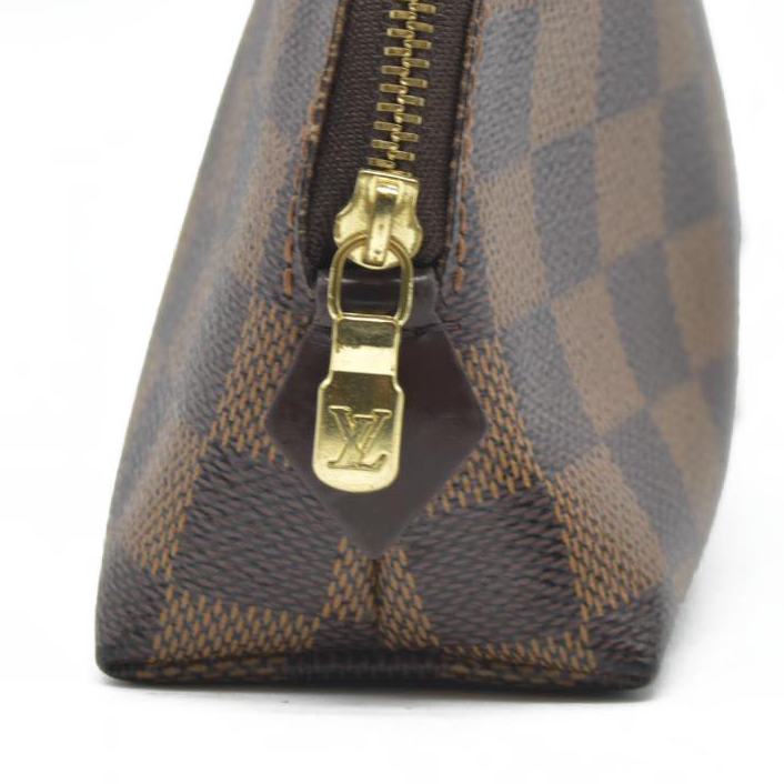 $600 Louis Vuitton Damier Ebene Pochette Demi Ronde Cosmetics Pouch CA0096 2006