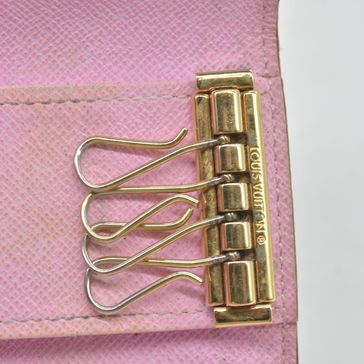 $345 2012 LOUIS VUITTON Monogram Multicolor Multicles 4 Key Holder White Litchi CT3102