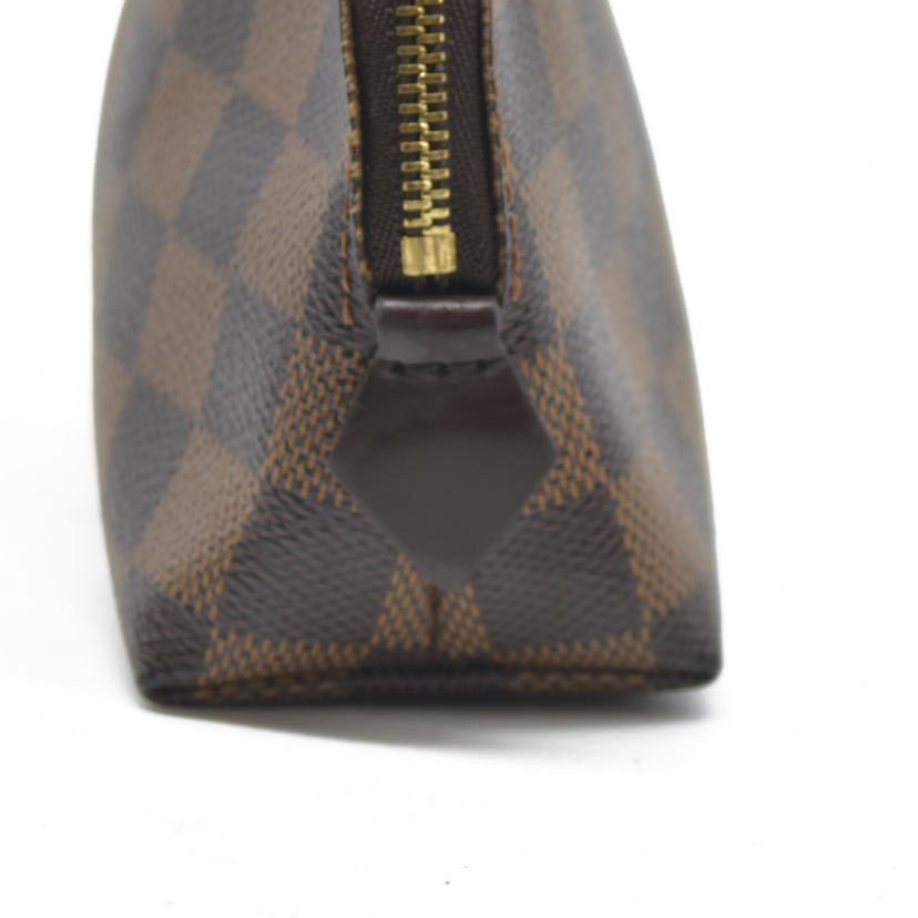 $600 Louis Vuitton Damier Ebene Pochette Demi Ronde Cosmetics Pouch CA0096 2006