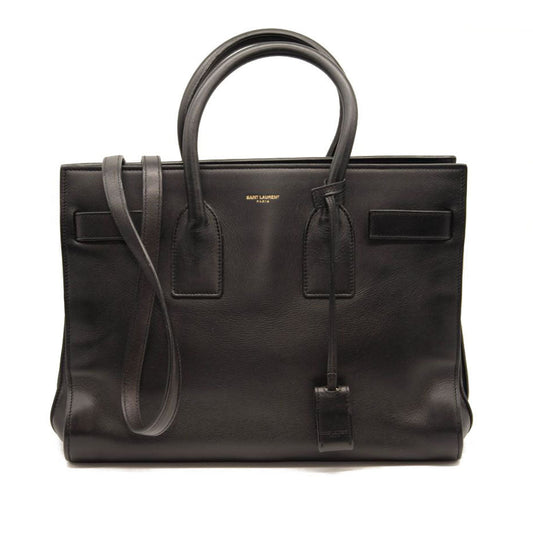 USED Saint Laurent Calfskin Small Sac De Jour Black