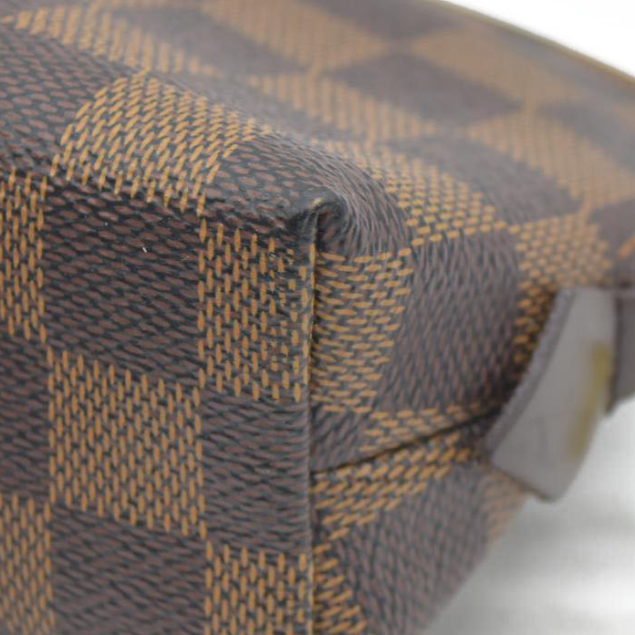 $600 Louis Vuitton Damier Ebene Pochette Demi Ronde Cosmetics Pouch CA0096 2006