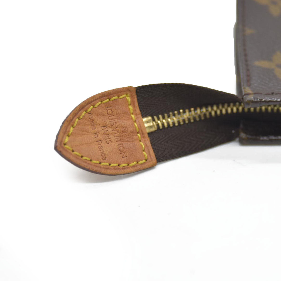 Louis Vuitton Monogram Poche Toilette 15 Cosmetics Pouch Purse Brown MB0080