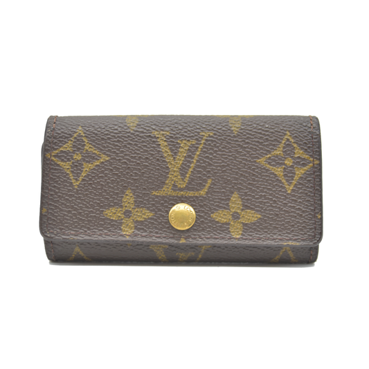 Louis Vuitton Monogram Multicles 4 Ring Key Case Brown TH0050