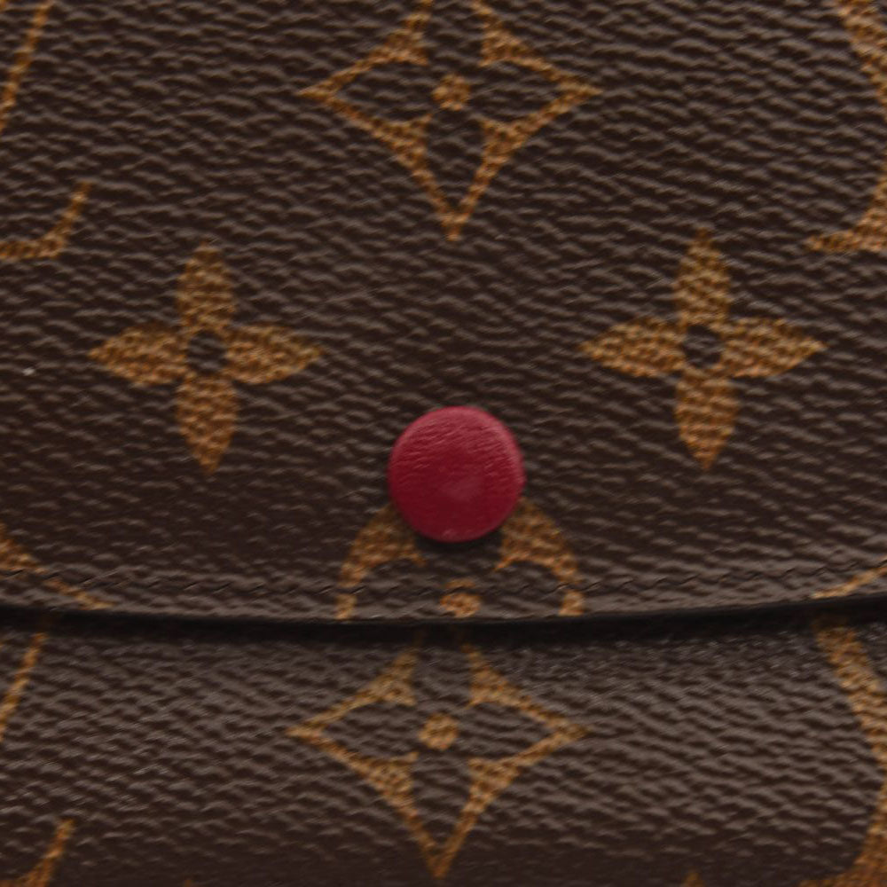 LOUIS VUITTON Monogram Emilie Wallet Fuchsia