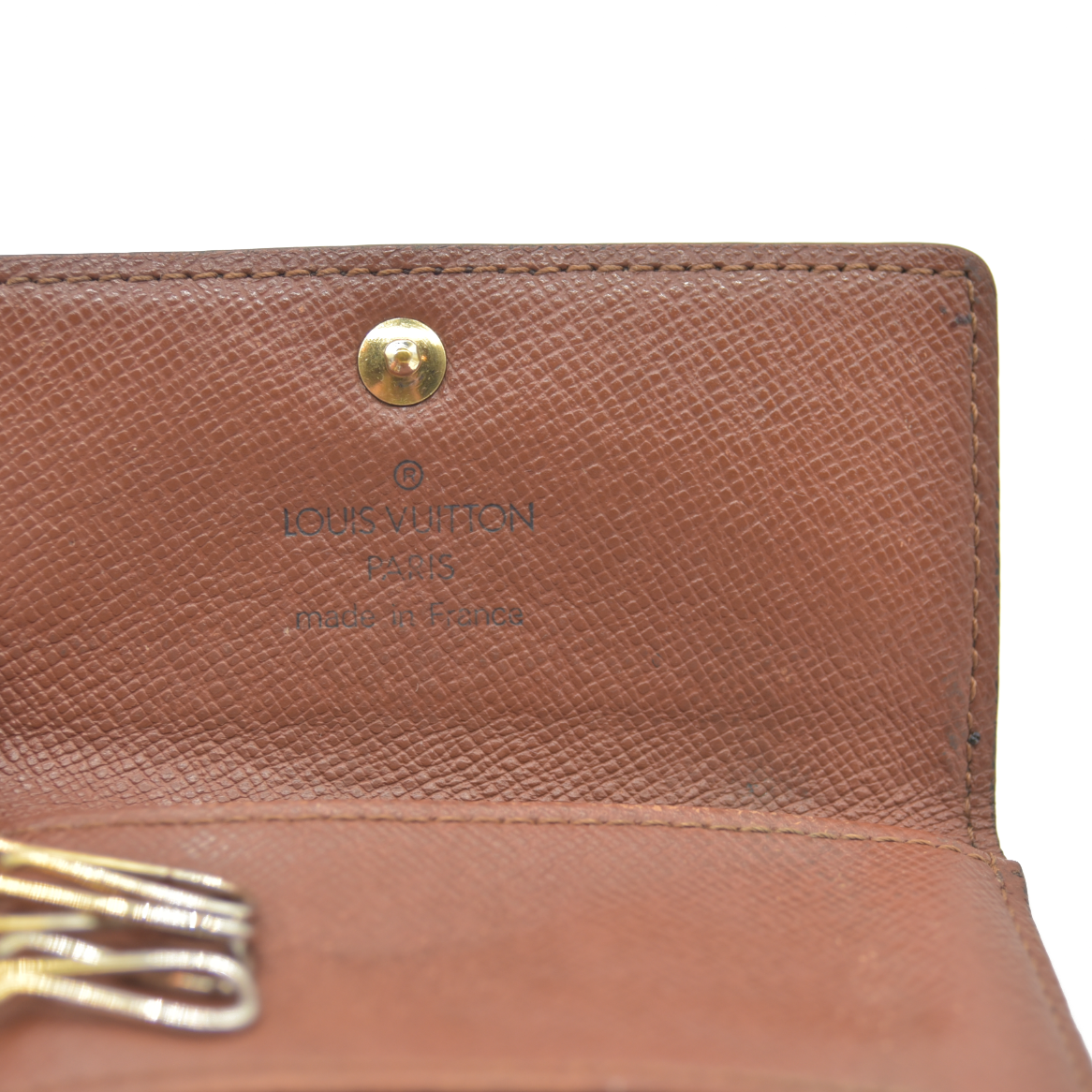 Louis Vuitton Monogram Multicles 4 Ring Key Case Brown TH0050