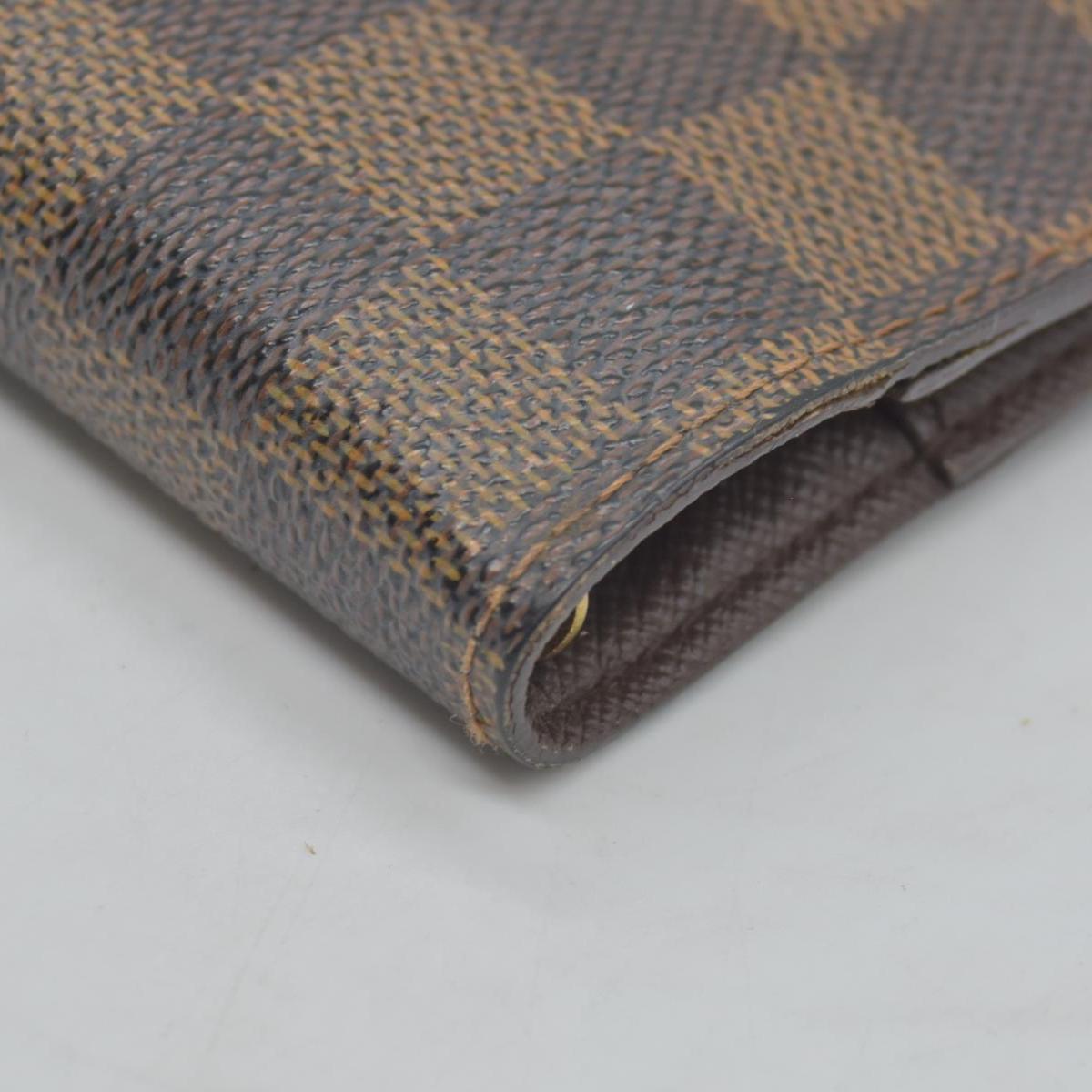 $505 2004 Louis Vuitton Damier Ebene Small Ring Agenda Cover CA0094 CONSIGNMENT