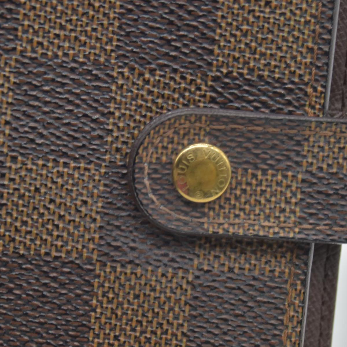 $505 2004 Louis Vuitton Damier Ebene Small Ring Agenda Cover CA0094 CONSIGNMENT