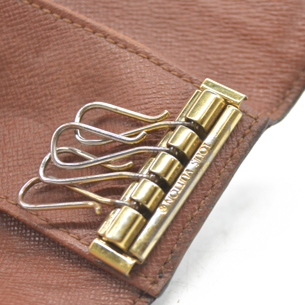 Louis Vuitton Monogram Multicles 4 Ring Key Case Brown TH0050