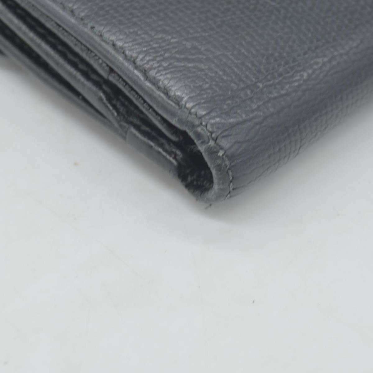 $925 2010 Chanel Grained Calfskin CC Button Long Wallet Black CONSIGNMENT