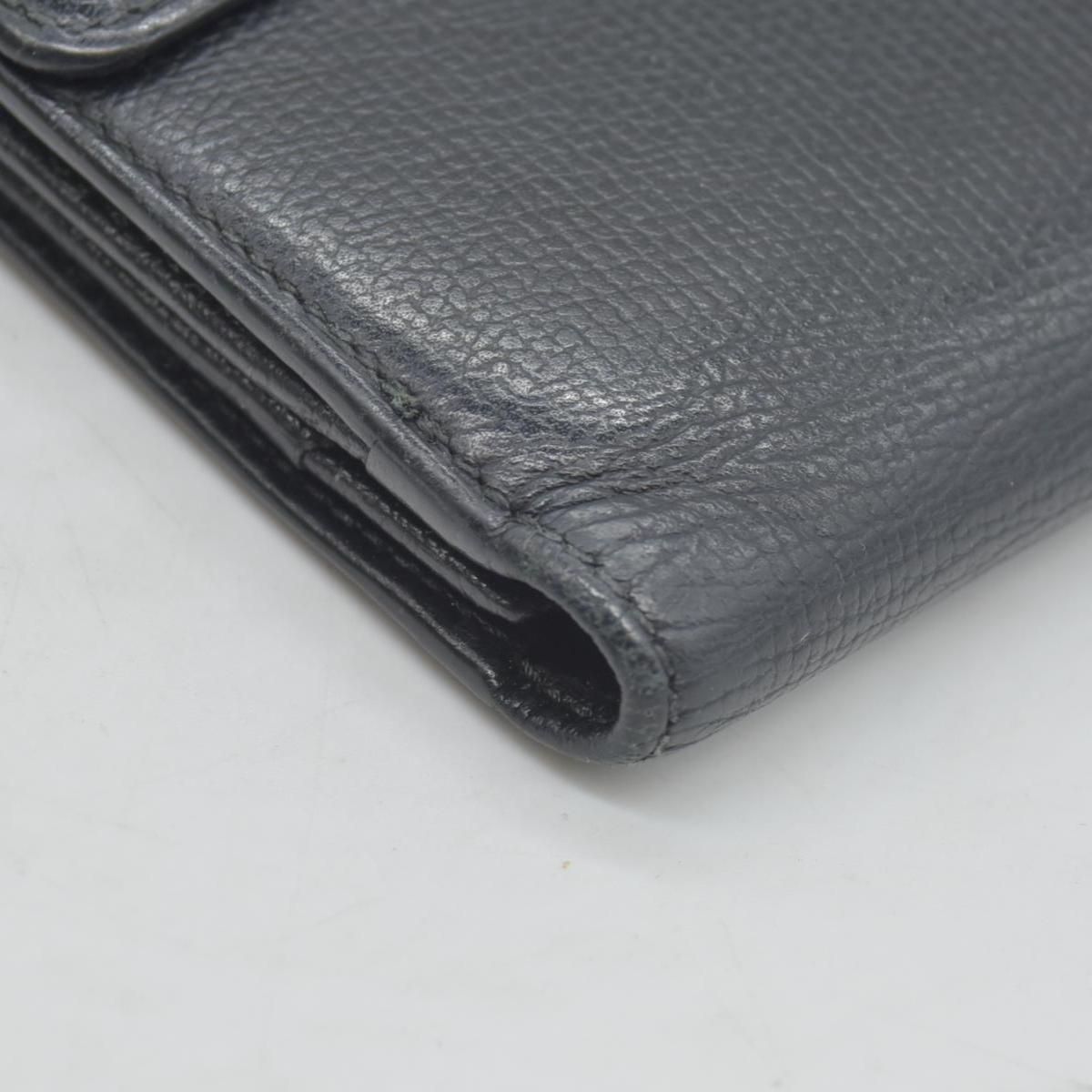 $925 2010 Chanel Grained Calfskin CC Button Long Wallet Black CONSIGNMENT
