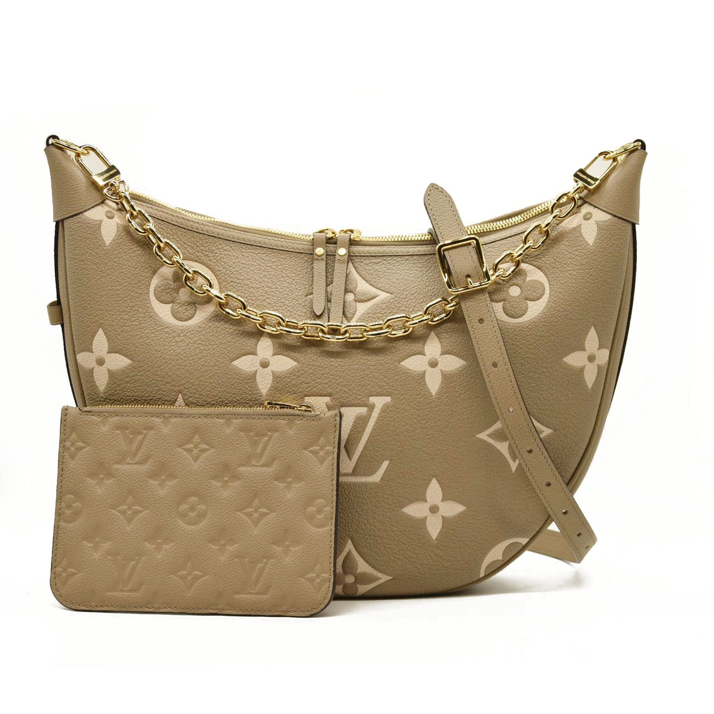 Louis Vuitton  Empreinte Monogram Giant Loop Hobo Dove Gray Cream