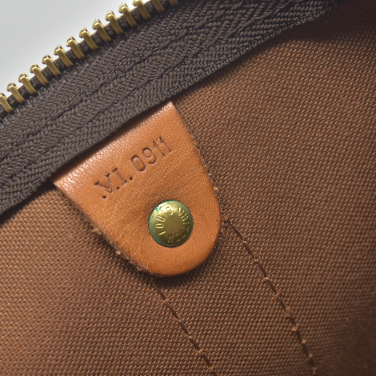 $2650 1991 Louis Vuitton LV Boston Bag Keepall Bandouliere 45 Brown Monogram MI0911