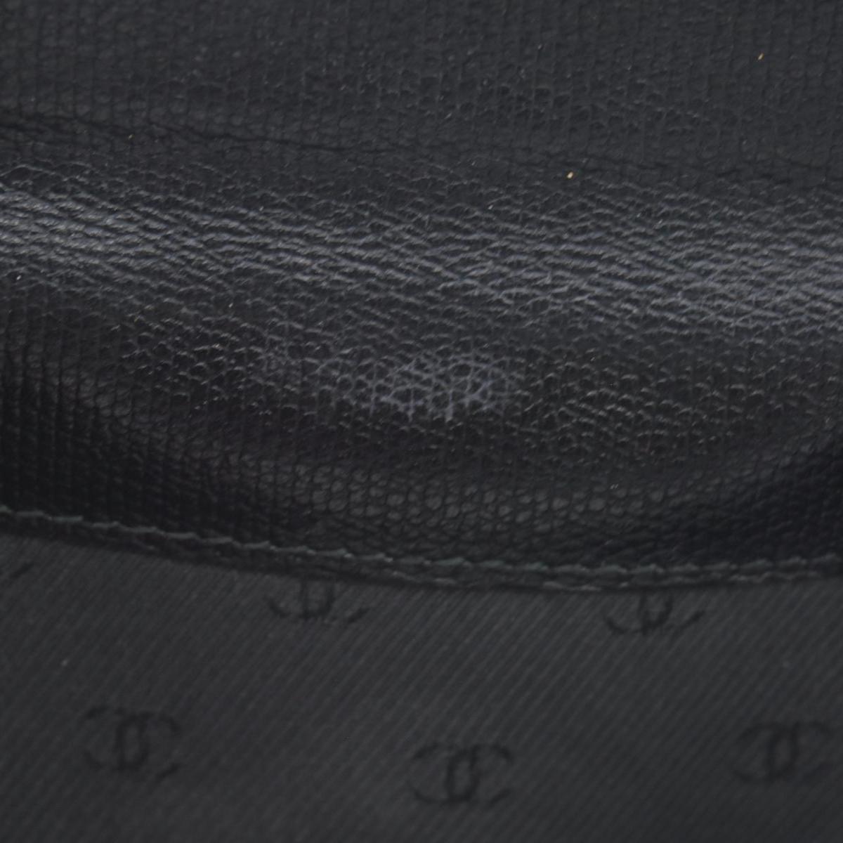 $925 2010 Chanel Grained Calfskin CC Button Long Wallet Black CONSIGNMENT