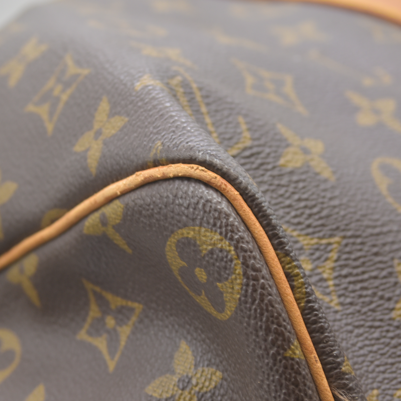 $2650 1991 Louis Vuitton LV Boston Bag Keepall Bandouliere 45 Brown Monogram MI0911