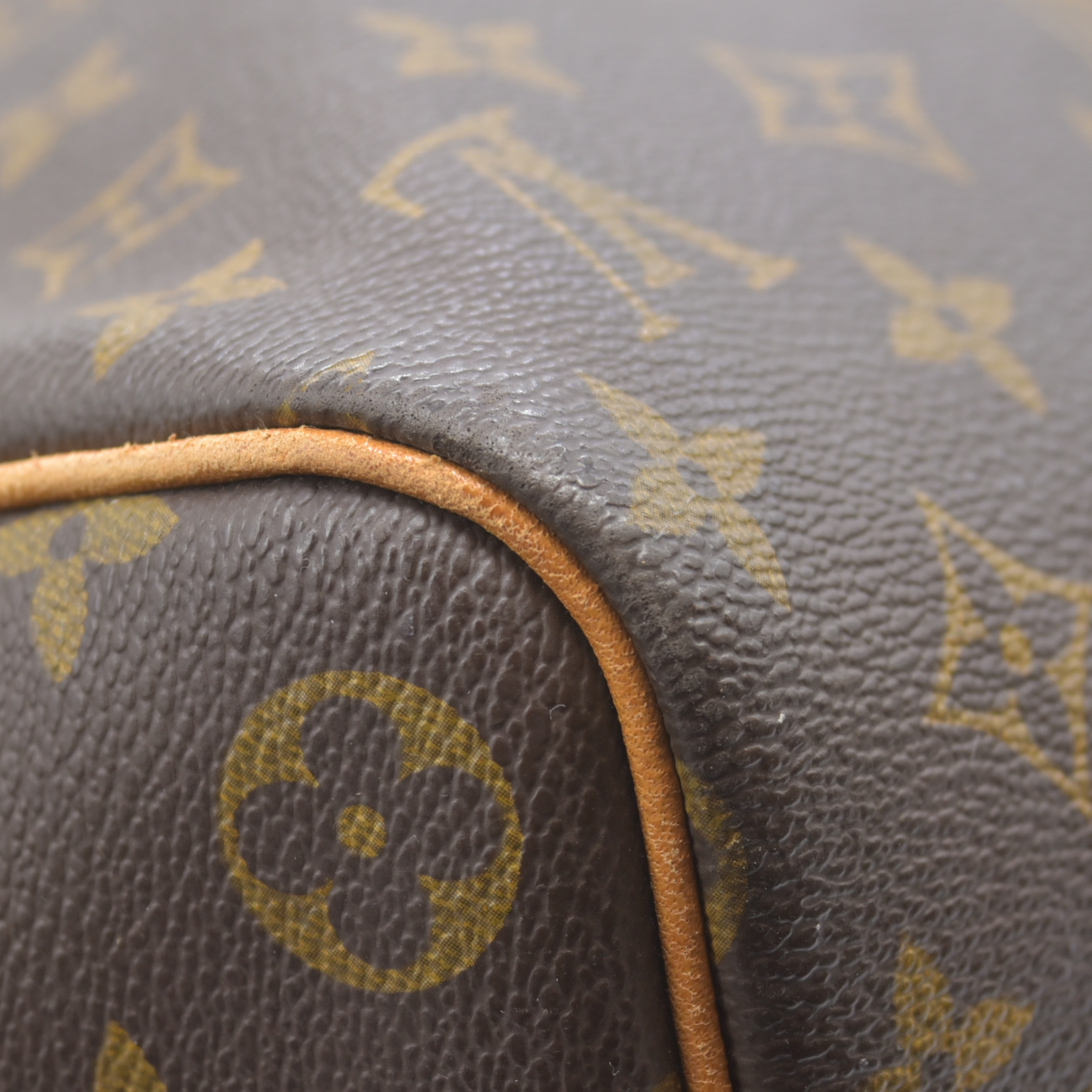 $2650 1991 Louis Vuitton LV Boston Bag Keepall Bandouliere 45 Brown Monogram MI0911