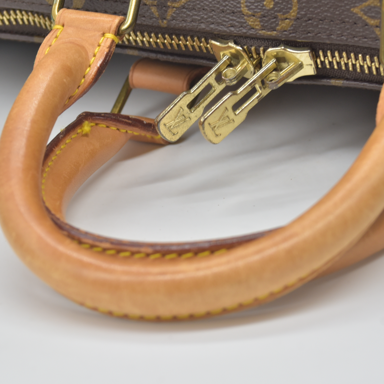 $2650 1991 Louis Vuitton LV Boston Bag Keepall Bandouliere 45 Brown Monogram MI0911