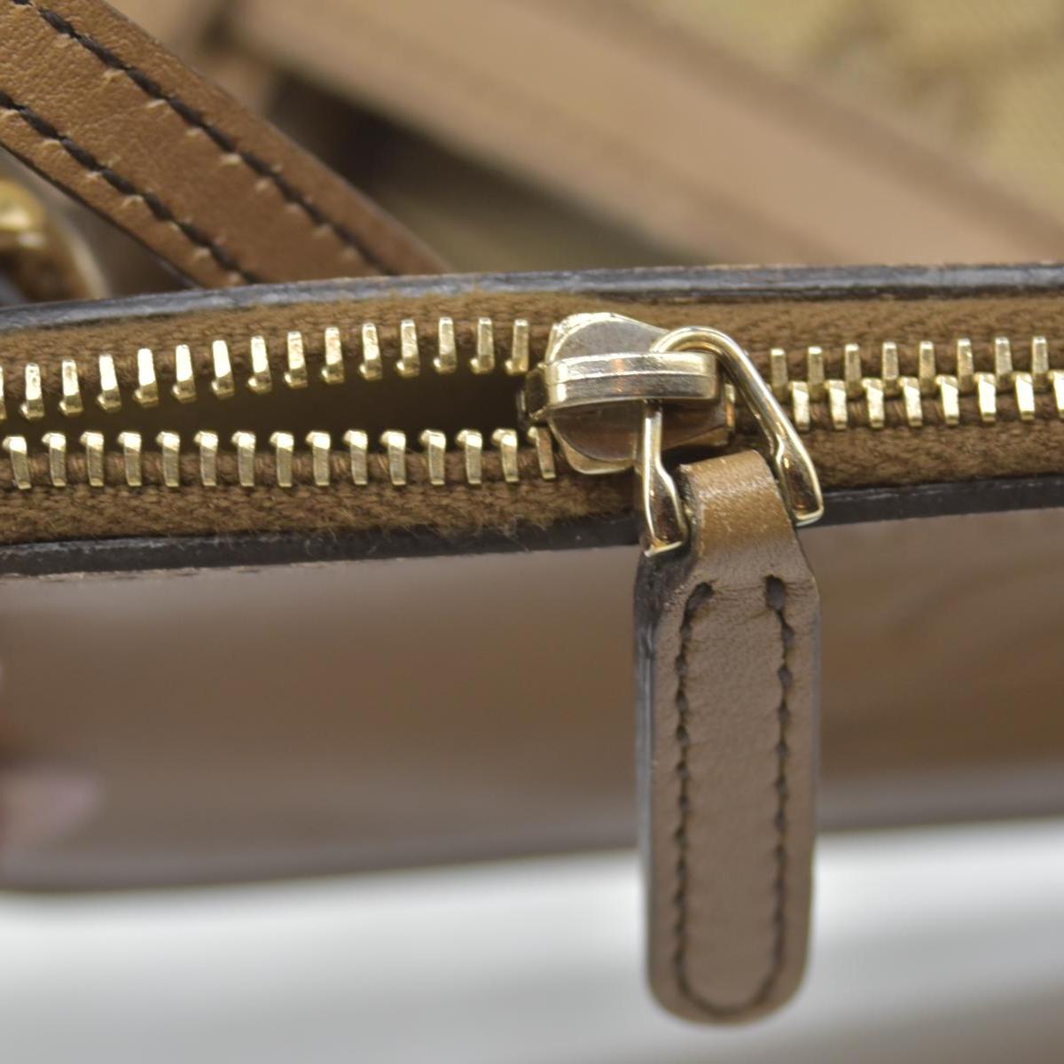 $1040 GUCCI Canvas Monogram Craft Tote Beige Brown Hand Tote Bag