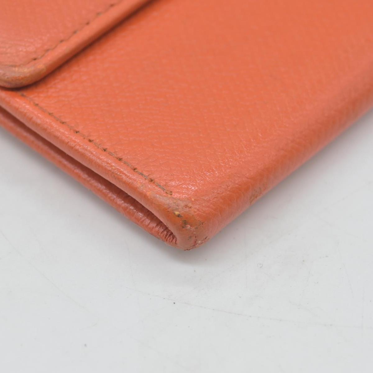 $725 Chanel  2003-2004 Compact Yen Wallet Button Orange CONSIGNMENT