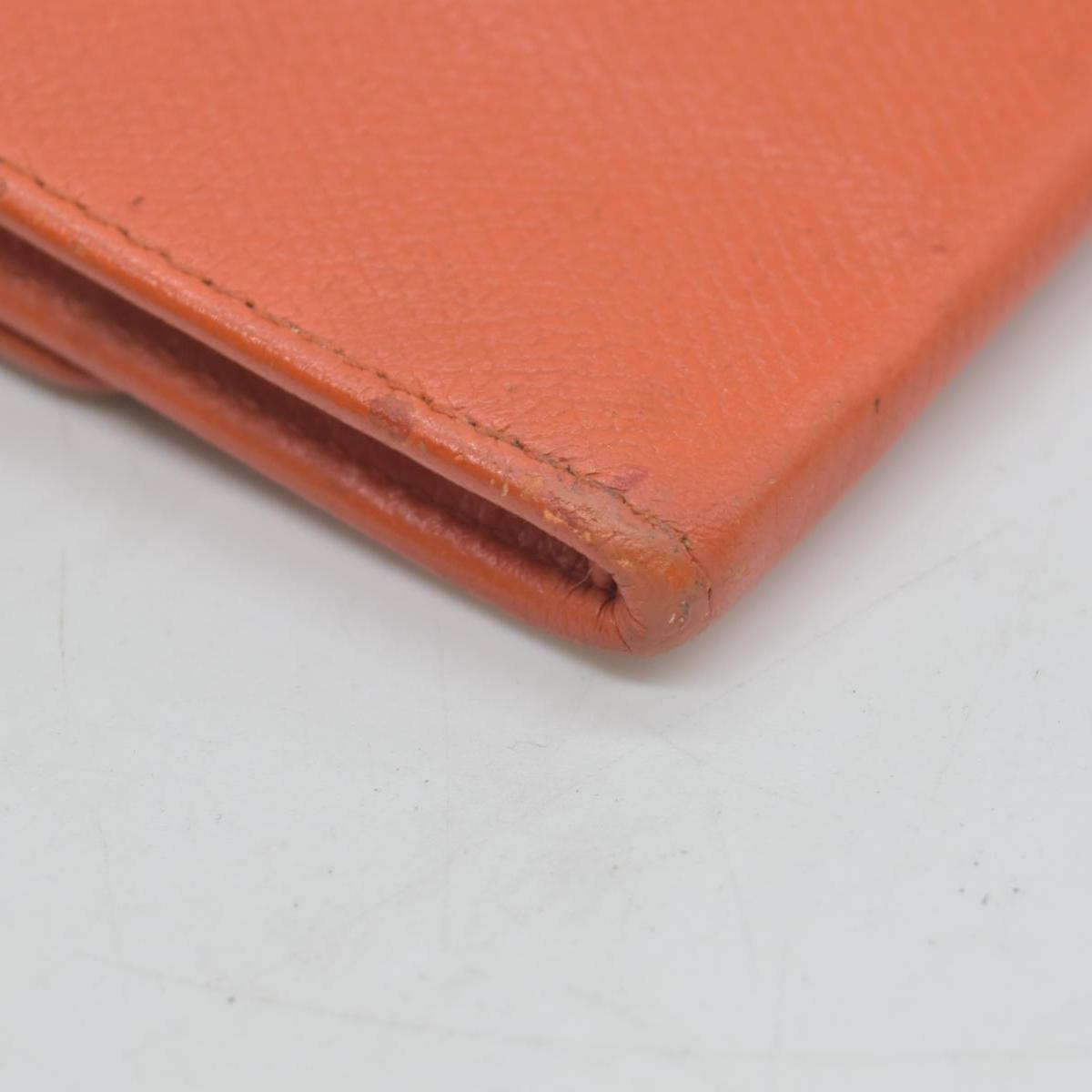 $725 Chanel  2003-2004 Compact Yen Wallet Button Orange CONSIGNMENT