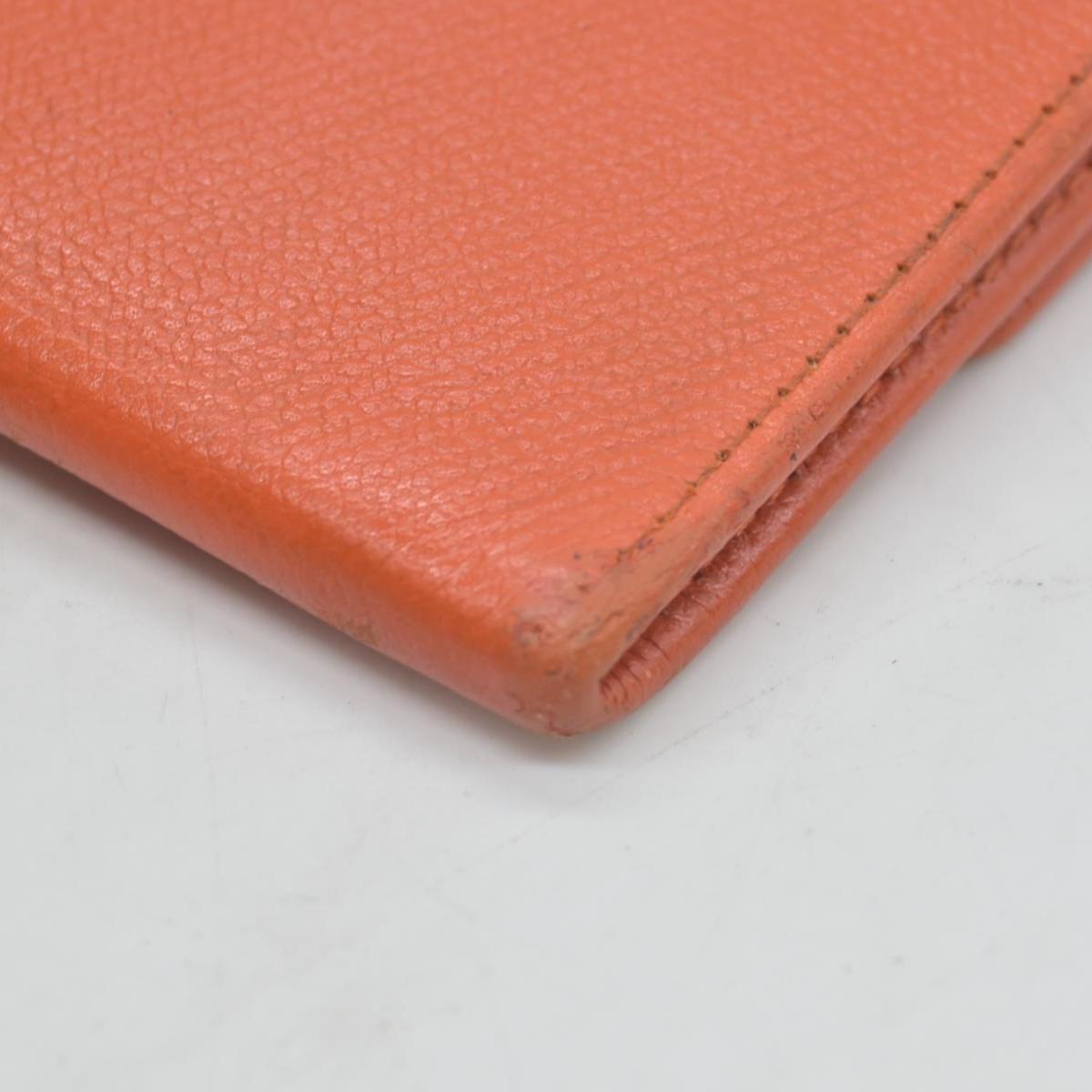 $725 Chanel  2003-2004 Compact Yen Wallet Button Orange CONSIGNMENT