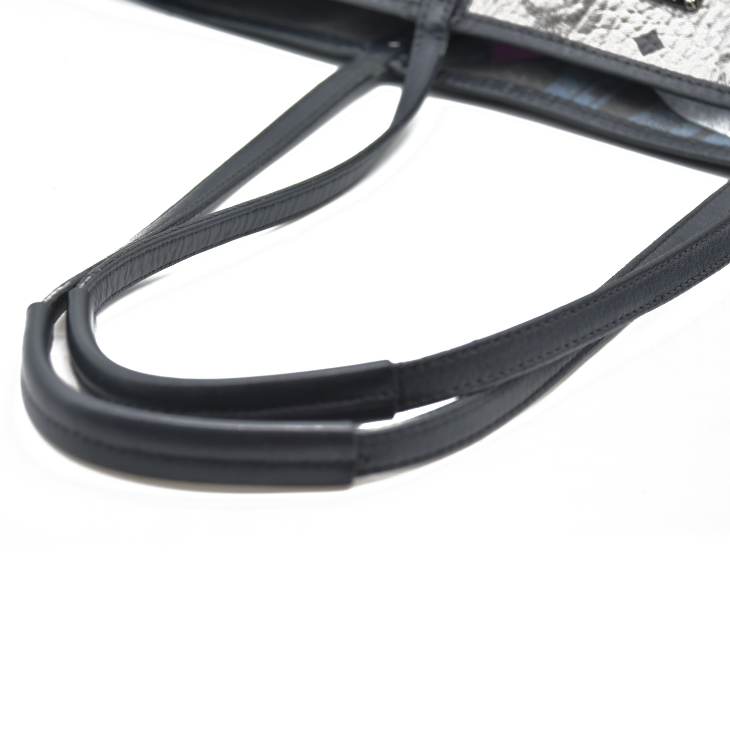 $770 MCM Tote Silver Metallic Liz Reversible Tote