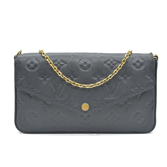 Louis Vuitton  Empreinte Pochette Felicie Chain Wallet Black