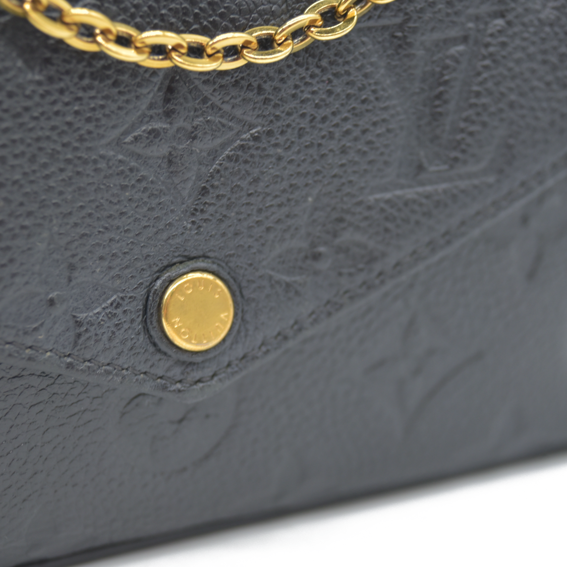 Louis Vuitton  Empreinte Pochette Felicie Chain Wallet Black