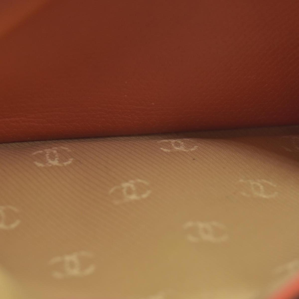 $725 Chanel  2003-2004 Compact Yen Wallet Button Orange CONSIGNMENT