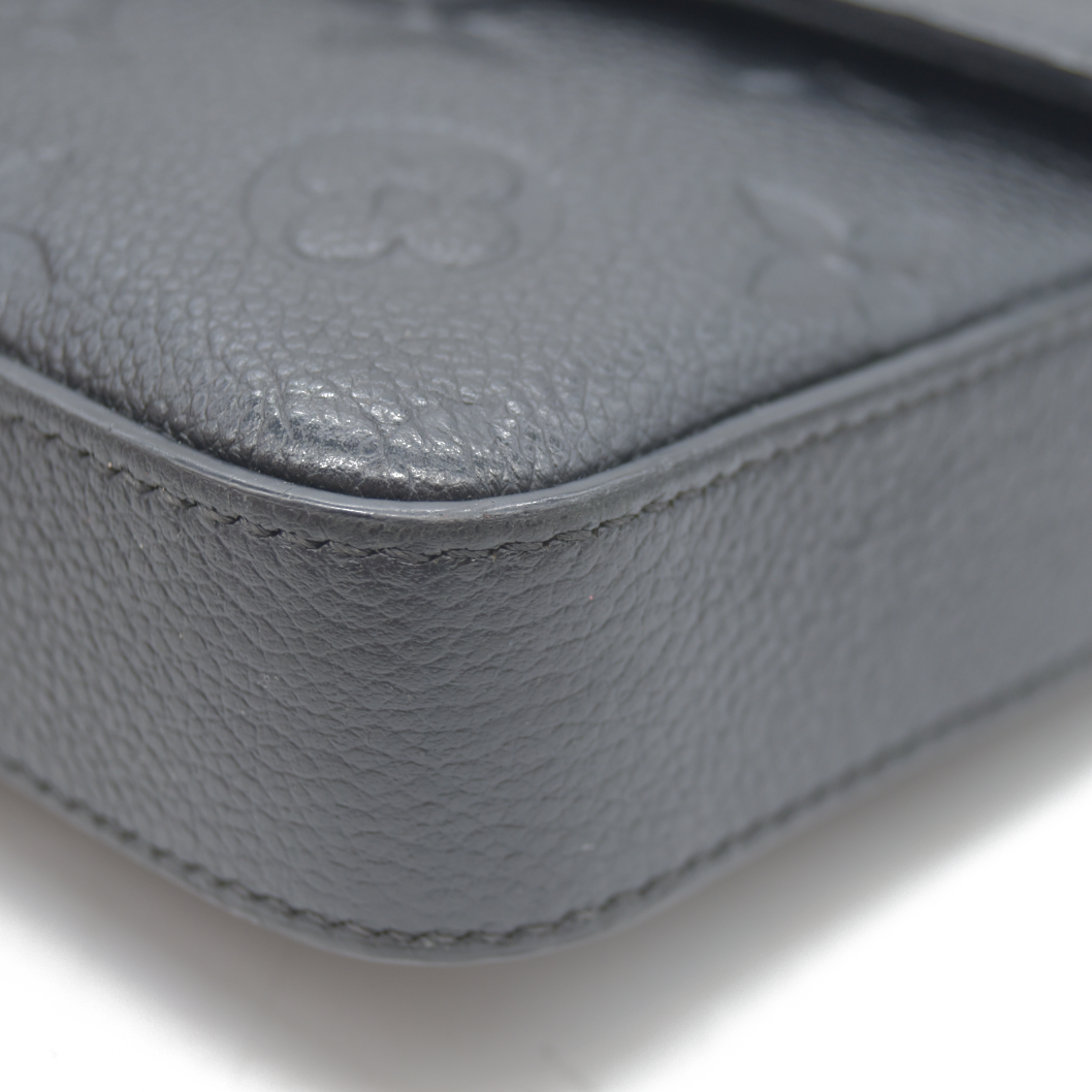 Louis Vuitton  Empreinte Pochette Felicie Chain Wallet Black