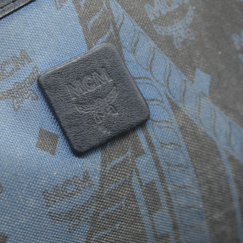 $770 MCM Tote Silver Metallic Liz Reversible Tote