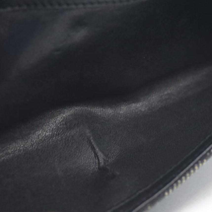 AUCTION $440 Gucci  Denim Calfskin Monogram Blake Continental Wallet Black