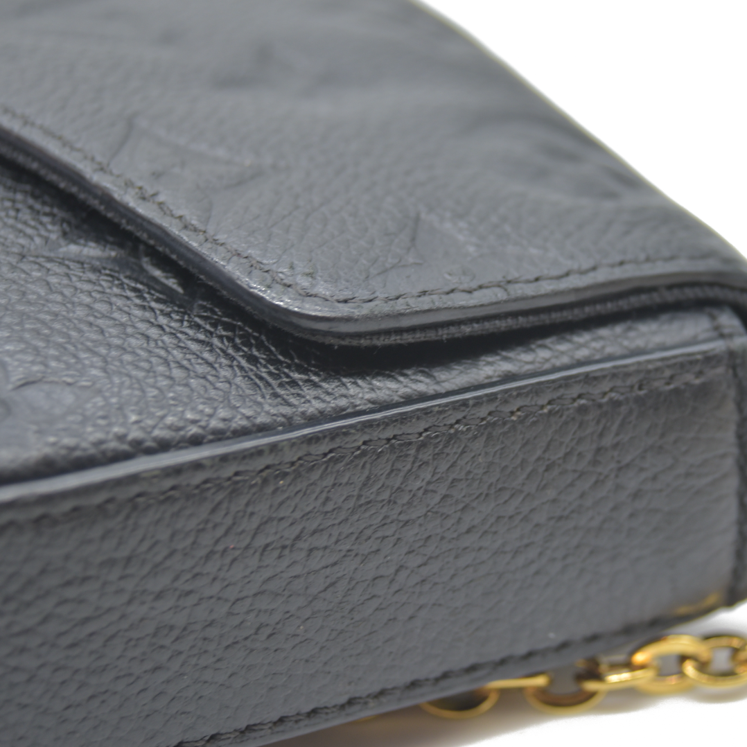 Louis Vuitton  Empreinte Pochette Felicie Chain Wallet Black