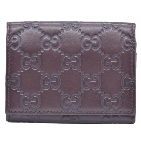 $440 Gucci Guccissima 6 Key Holder Case Dark Brown CONSIGNMENT