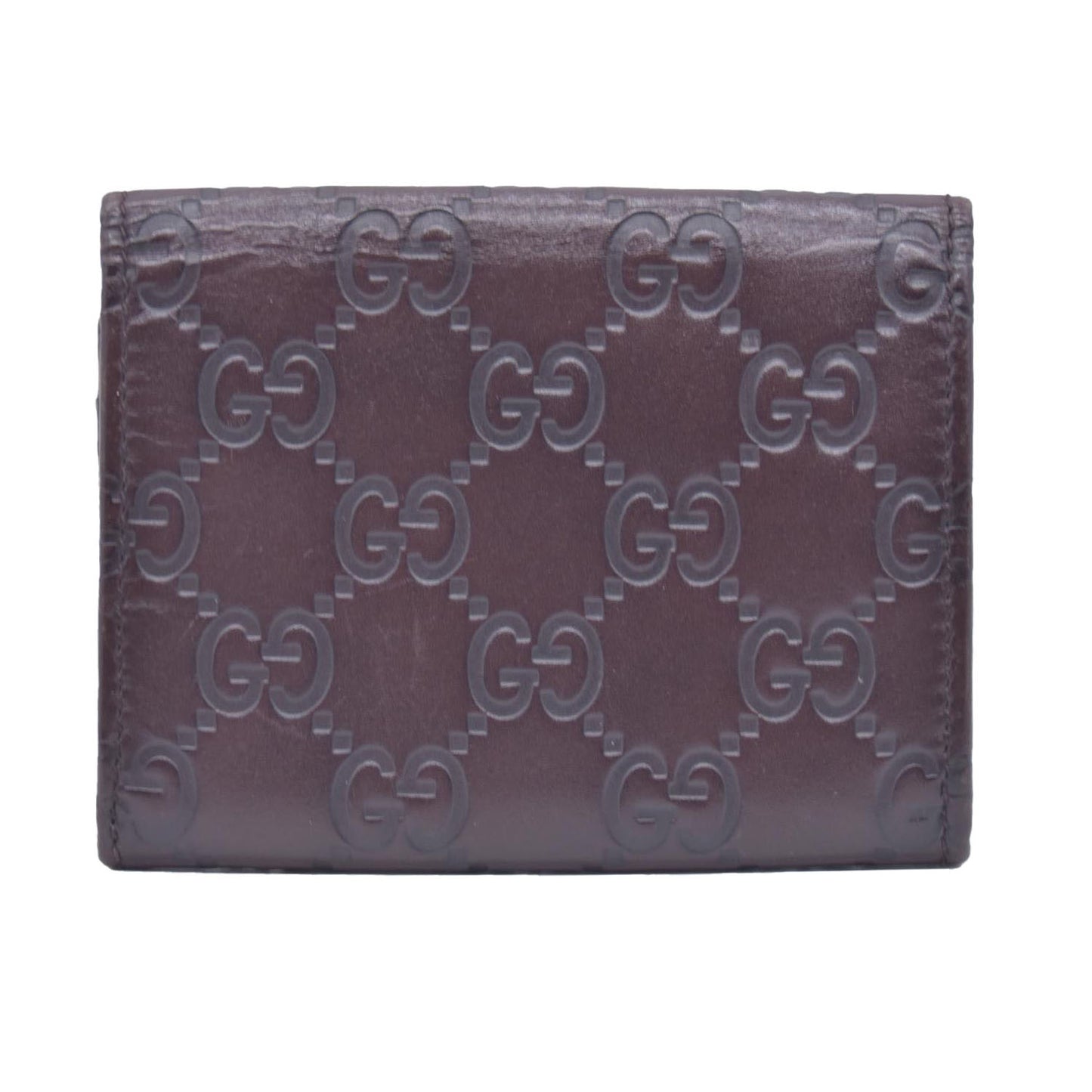 $360 Gucci Guccissima 6 Key Holder Case Dark Brown CONSIGNMENT